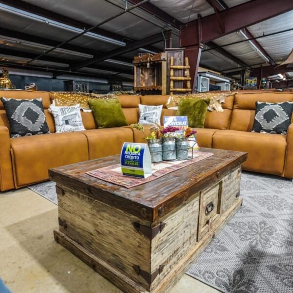 Adell Leather 2P power reclining sectional with three recliners
